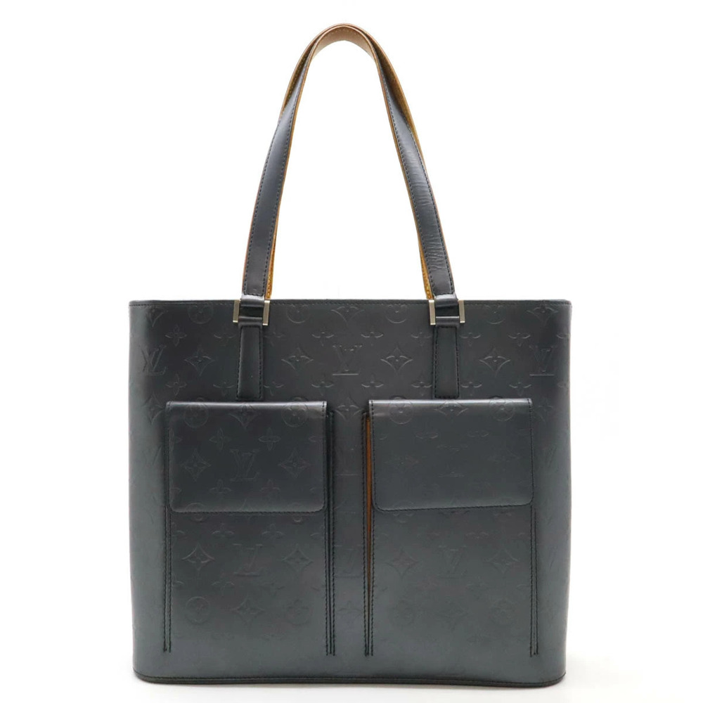 LOUIS VUITTON Monogram Matte Wilwood Tote Bag Shoulder Blue